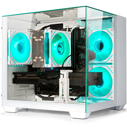WIWB Desktop PC Computer Gaming AMD Ryzen 7 8700F, RTX 5060 8GB 1TB , 32GB DDR5, White Mid Tower