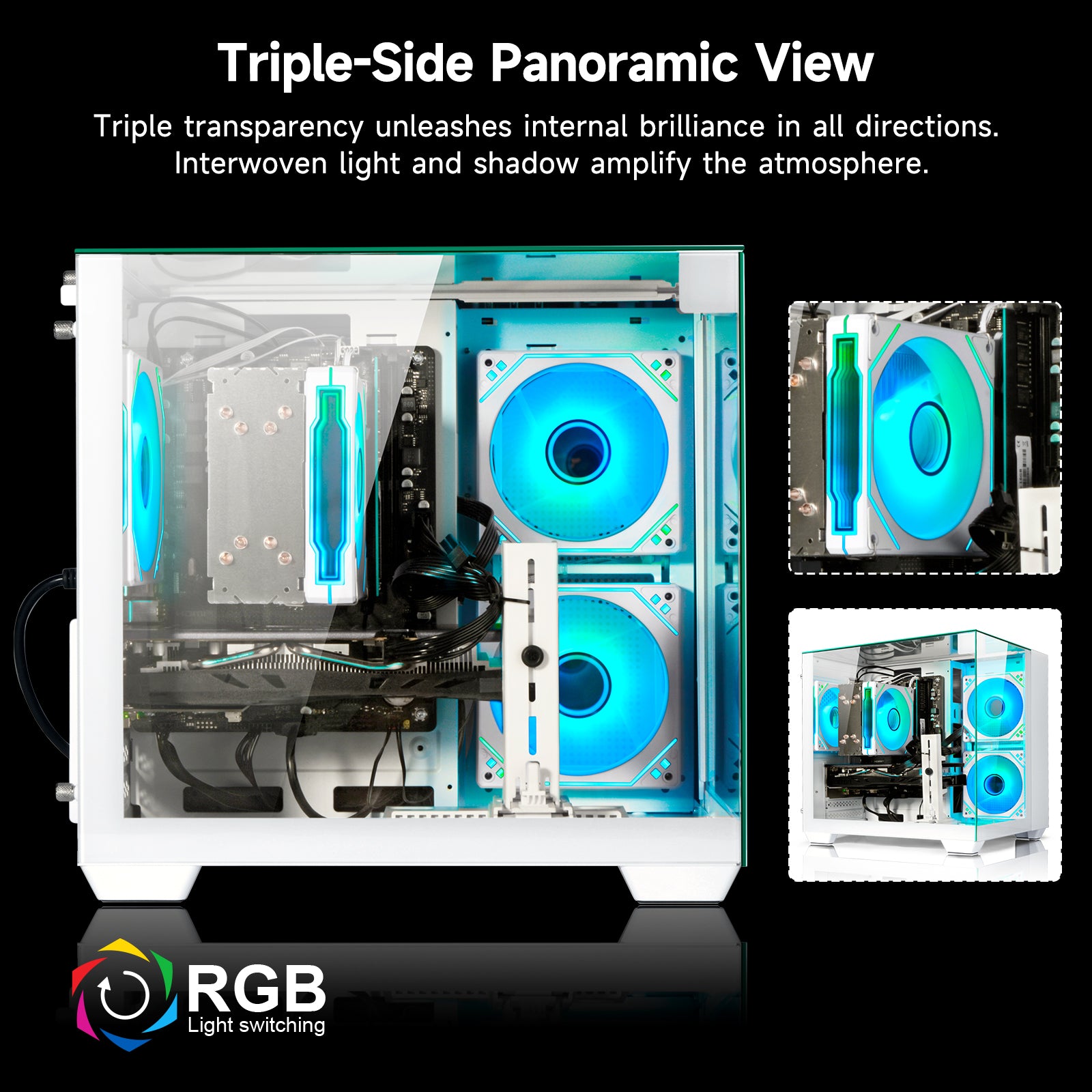 WIWB Desktop PC Computer Gaming PC: AMD Ryzen 5 5600 | RX 6500 XT 4GB | 16GB DDR4 | 1TB SSD | WiFi 6 | 1080p Esports Machine