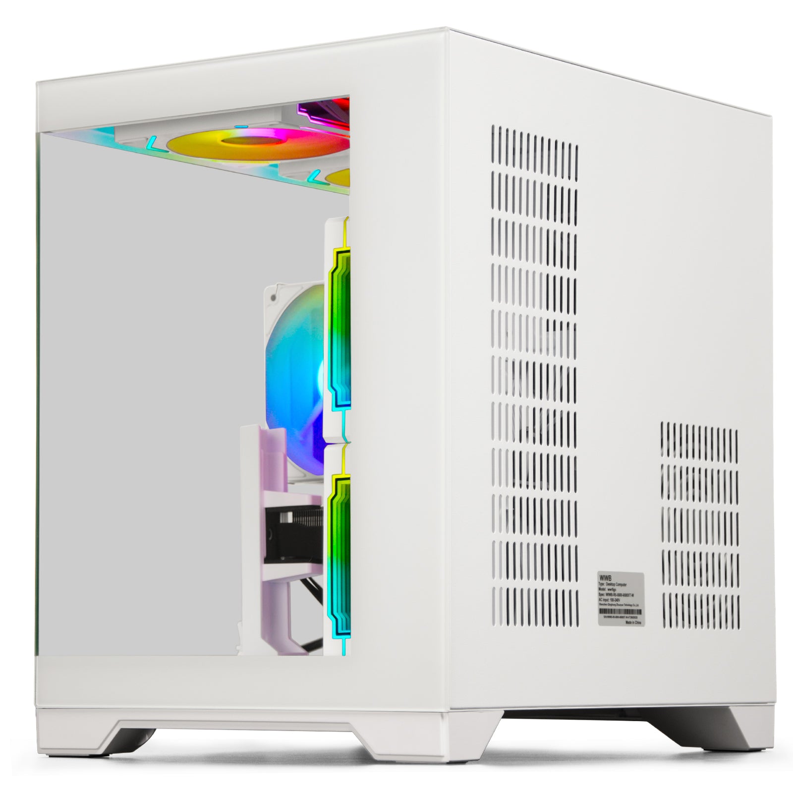Gaming PC Desktop Computer - Ryzen 5 5500, Radeon RX 6500XT 4GB, 16GB DDR4 RAM, 512GB NVME SSD, Prebuilt Tower for 1080P Gaming, Streaming, School & Home Office (White)