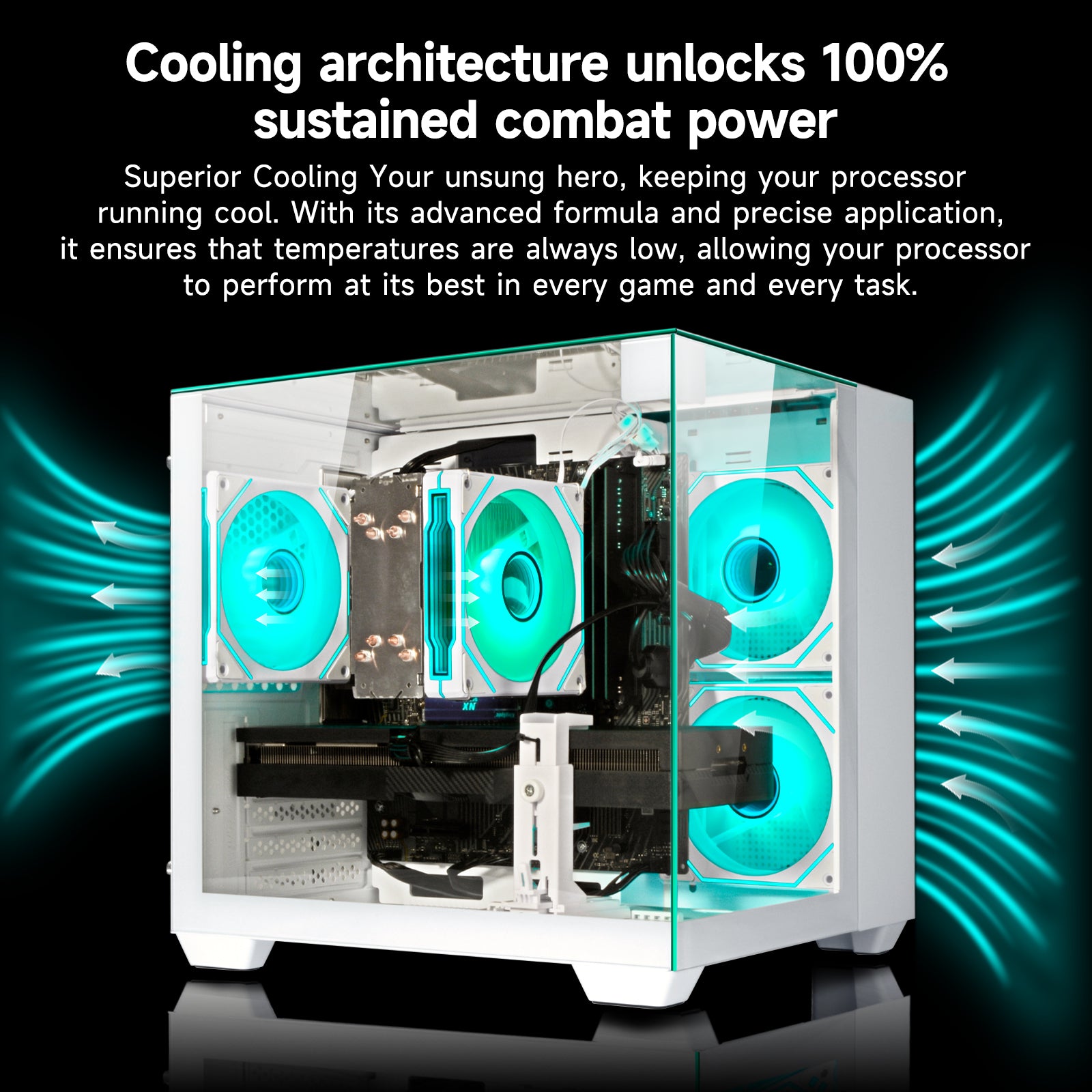 WIWB Desktop PC Computer Gaming AMD Ryzen 7 8700F, RTX 5060 8GB 1TB , 32GB DDR5, White Mid Tower