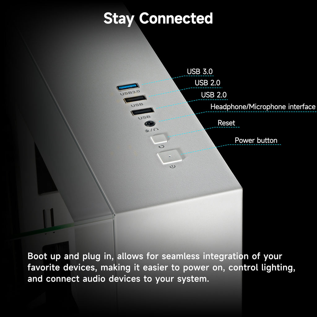 WIWB Desktop PC Computer Gaming AMD Ryzen 7 8700F, RTX 5060 8GB 1TB , 32GB DDR5, White Mid Tower