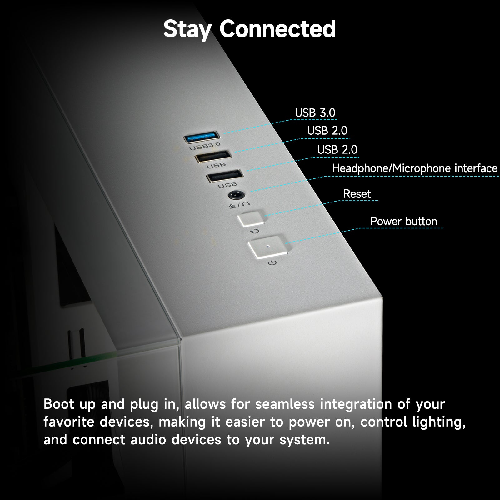 WIWB Desktop PC Computer Gaming AMD Ryzen 7 8700F, RTX 5060 8GB 1TB , 32GB DDR5, White Mid Tower