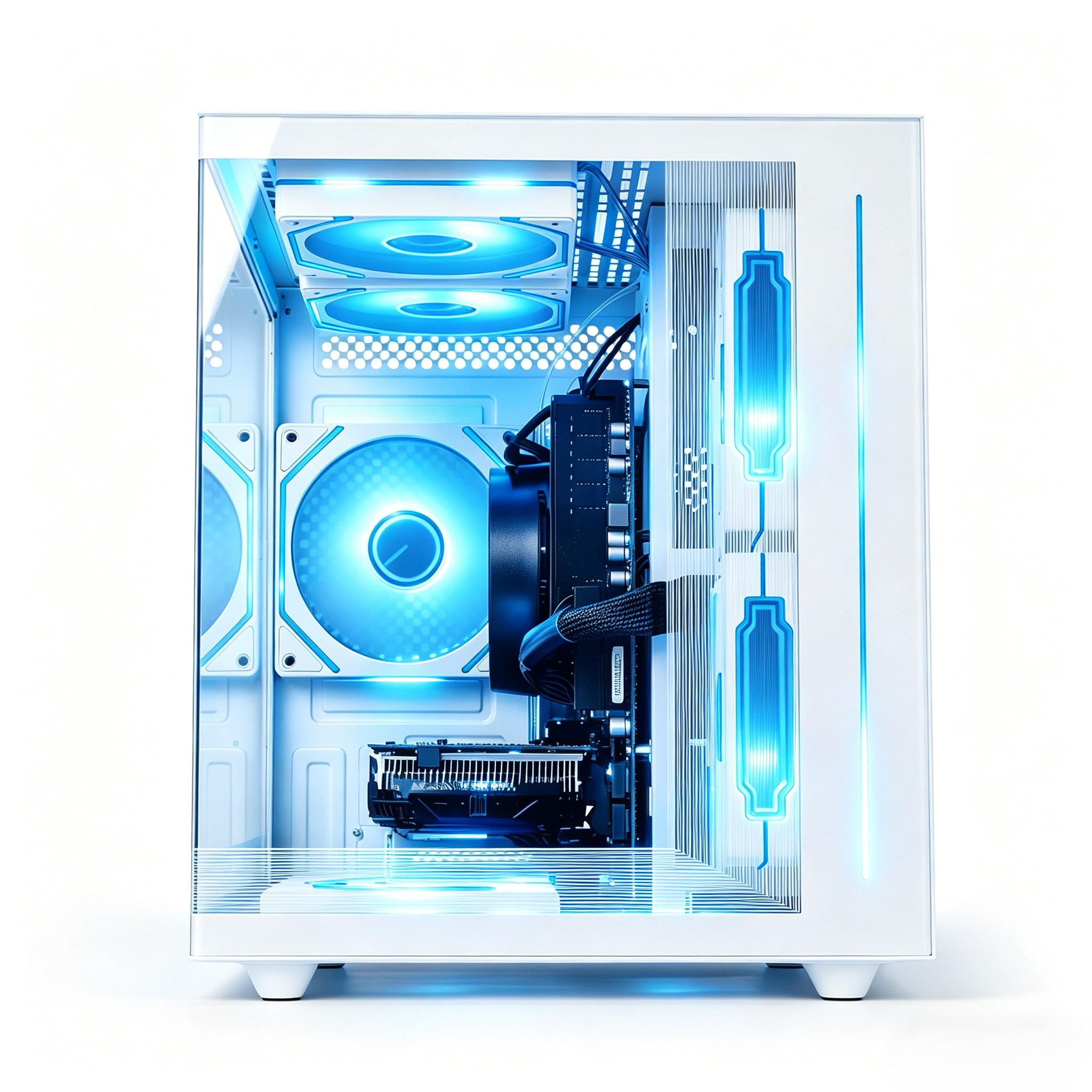 WIWB Prebuilt Gaming PC Desktop | Ryzen 5 6Cores 3.6G Up to 4.1G | RX 560 4G Graphics Card | 16G DDR4 RAM | 512G SSD | Wi-Fi 6 | Tower Computer White