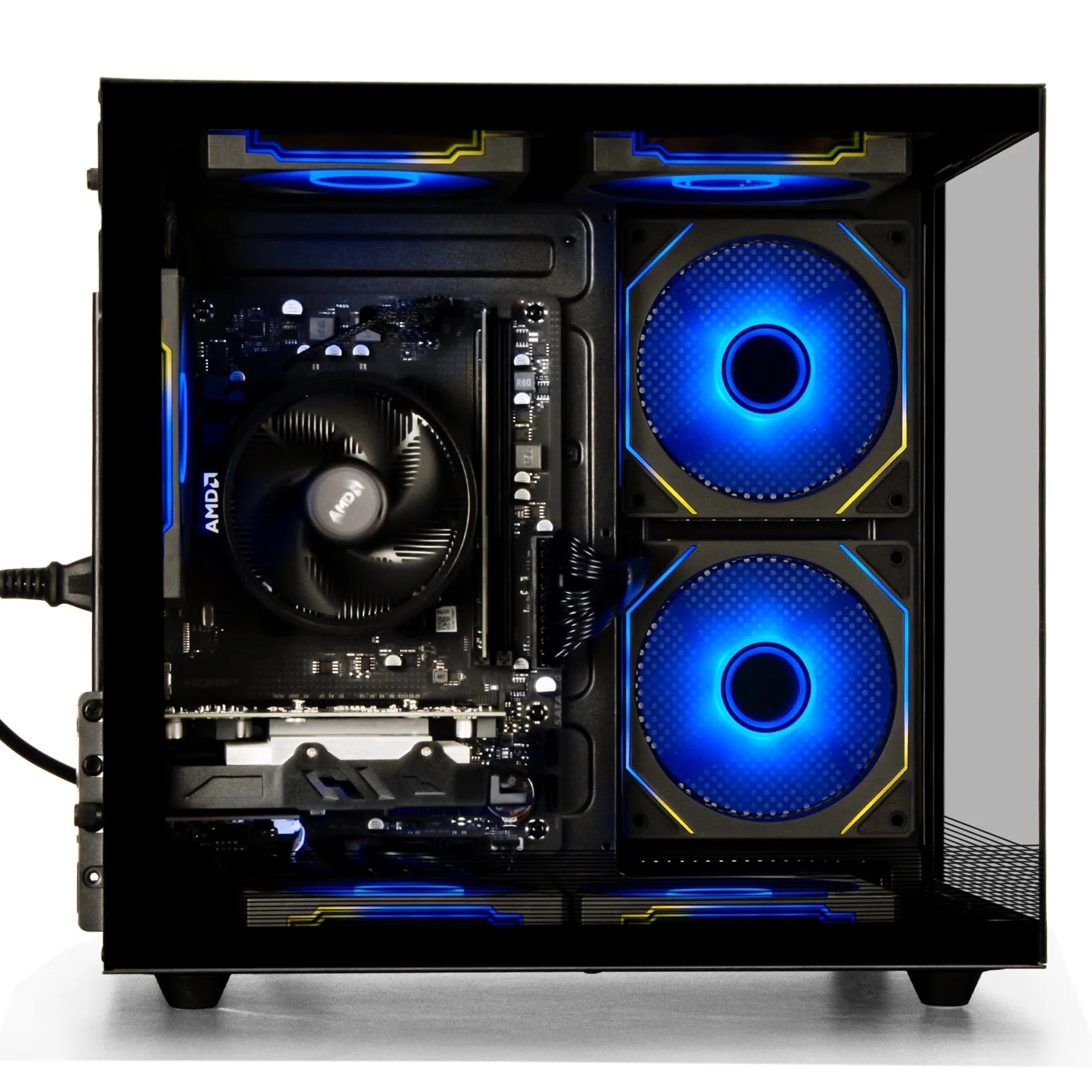 WIWB Gaming Desktop PC, AMD Ryzen 5 3500X, 16GB RAM, 512GB SSD, RX560 4G, WiFi6,Black