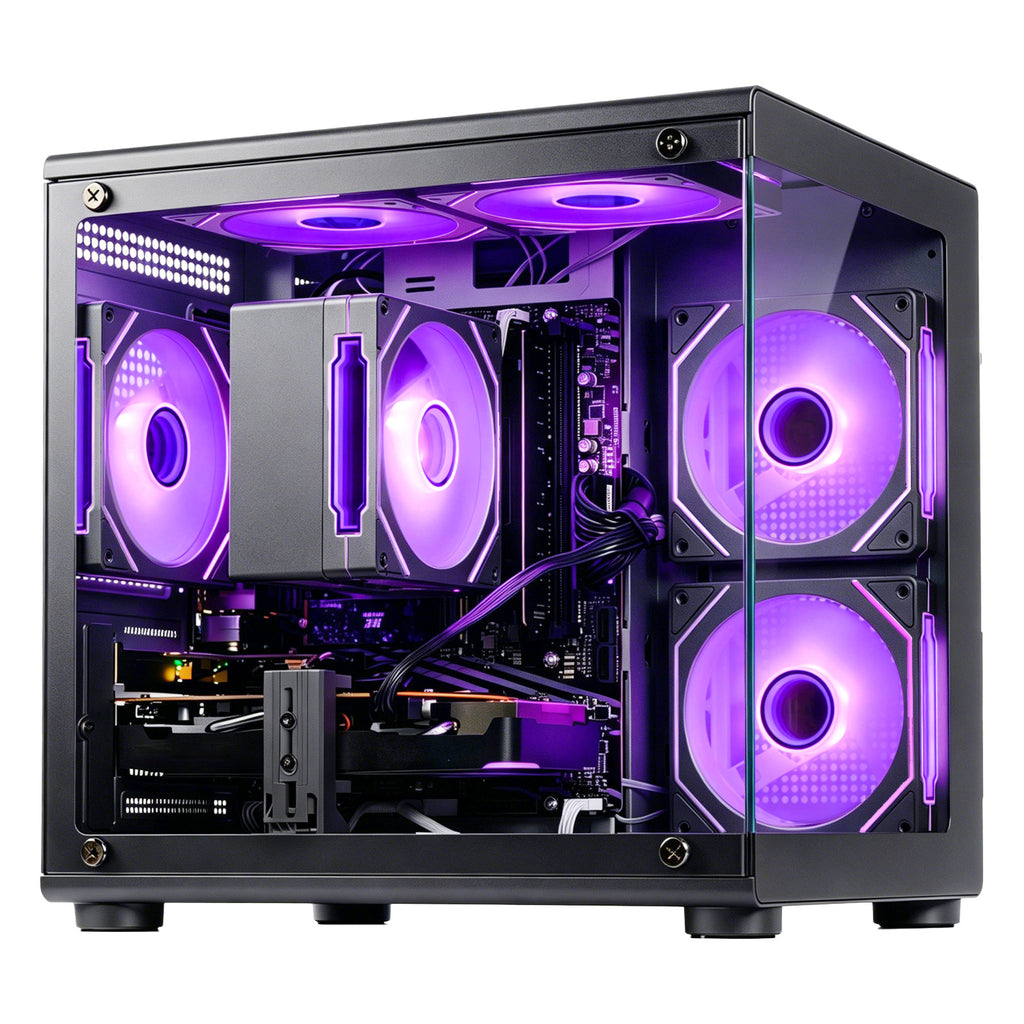 WIWB Gaming PC Desktop Computer, Ryzen 7 4700LE Processor, 16GB DDR4 RAM, 512GB SSD, RX 6500 XT 4GB Graphics, A520 Motherboard, Performance Gaming Computer