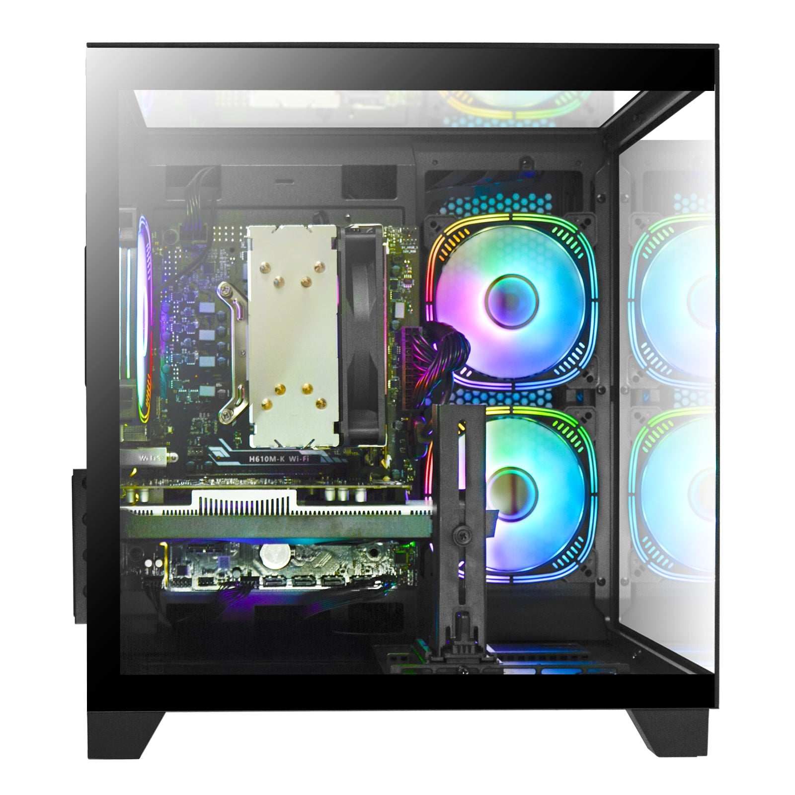 WIWB Gaming PC Desktop, Ryzen 7 5700X, 32GB DDR4, RTX 5060 8GB, 1TB NVMe SSD, WiFi 6