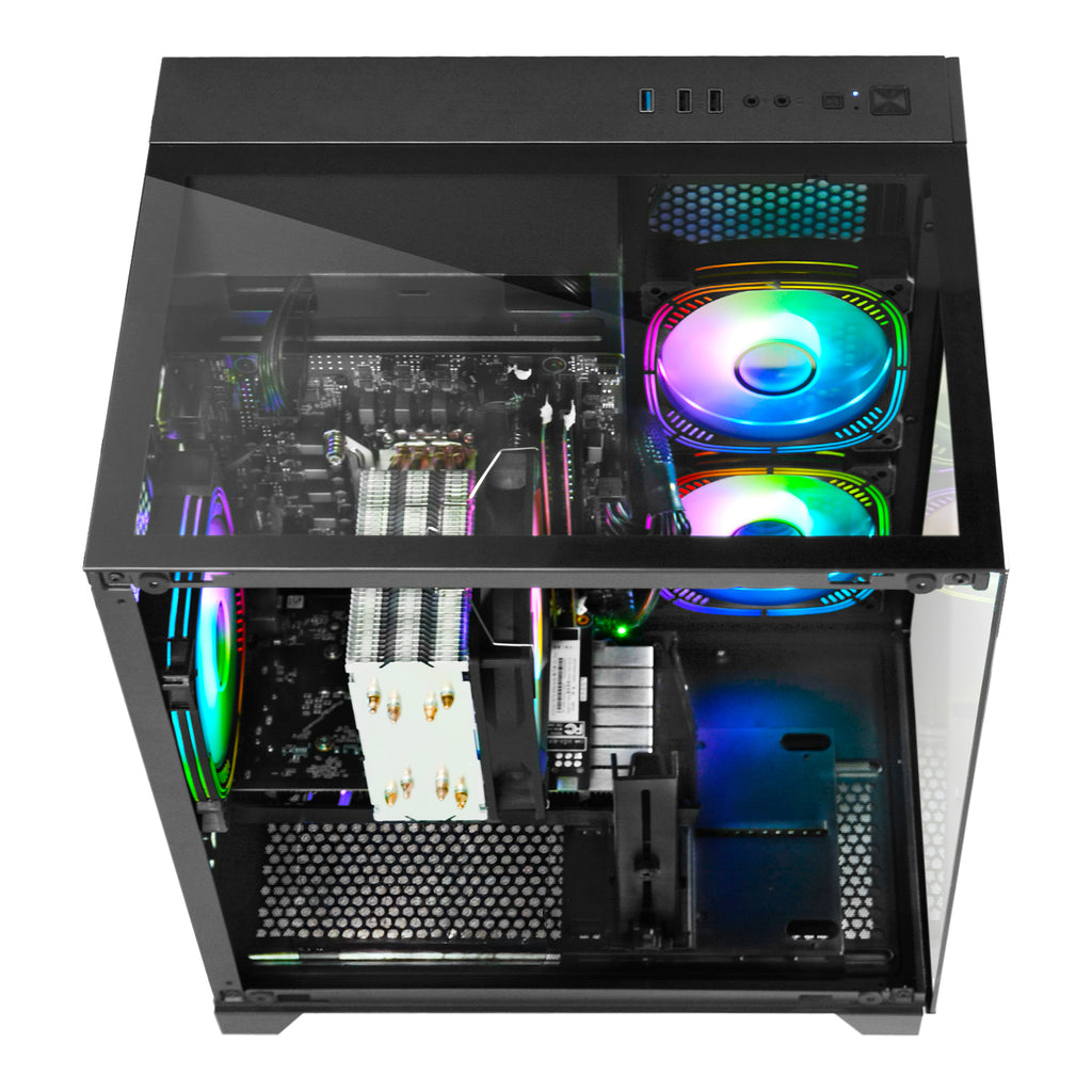 WIWB Gaming PC Desktop, Ryzen 7 5700X, 32GB DDR4, RTX 5060 8GB, 1TB NVMe SSD, WiFi 6