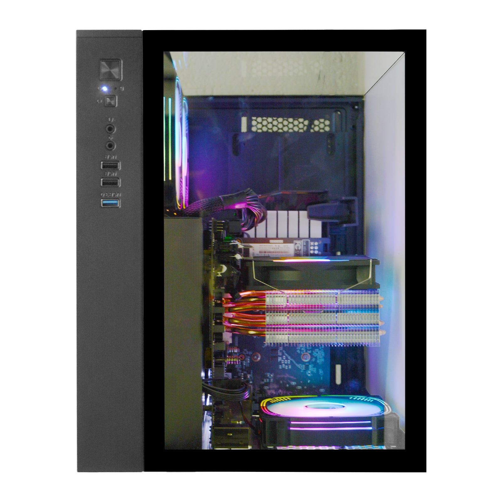 WIWB Gaming PC Desktop, Ryzen 7 5700X, 32GB DDR4, RTX 5060 8GB, 1TB NVMe SSD, WiFi 6