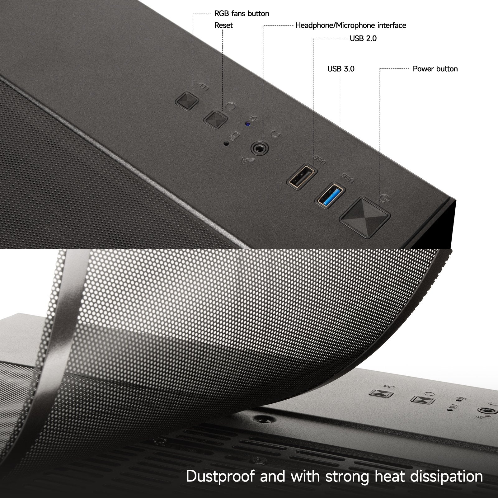 WIWB Desktop PC Computer Gaming PC: AMD Ryzen 5 5500 | RTX 3050 | 16GB DDR4 | 1TB SSD | WiFi 6 | 1080p Esports Machine