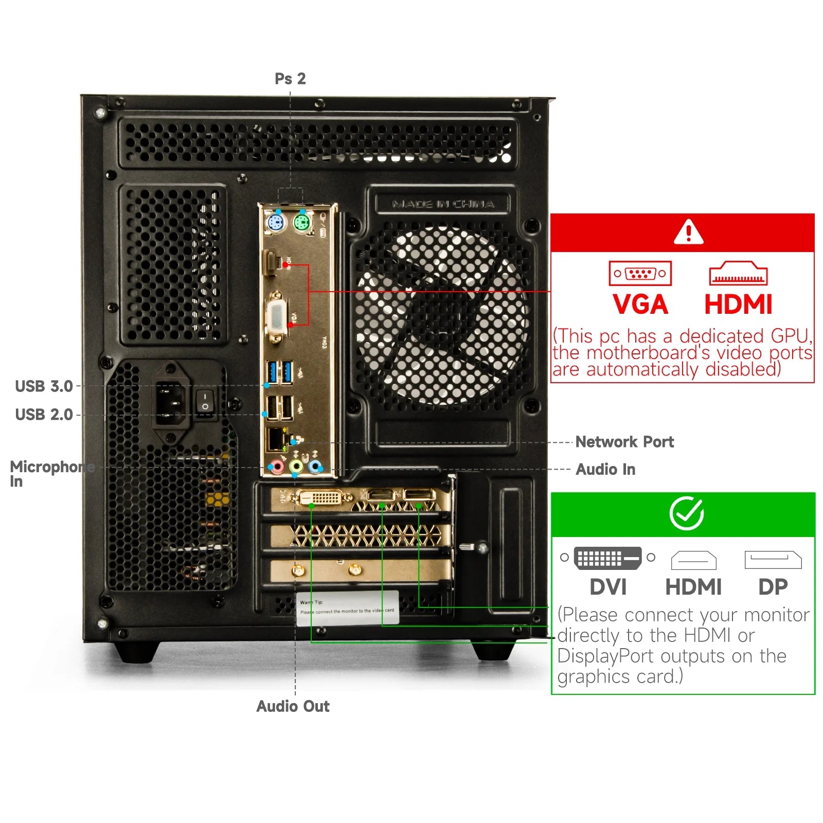 WIWB Gaming Desktop PC, AMD Ryzen 5 3500X, 16GB RAM, 512GB SSD, RX560 4G, WiFi6,Black