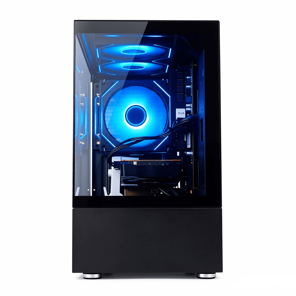 WIWB Gaming Desktop PC, R5-4500 RX 6500 XT 16GB DDR4 RAM, 512GB SSD Black